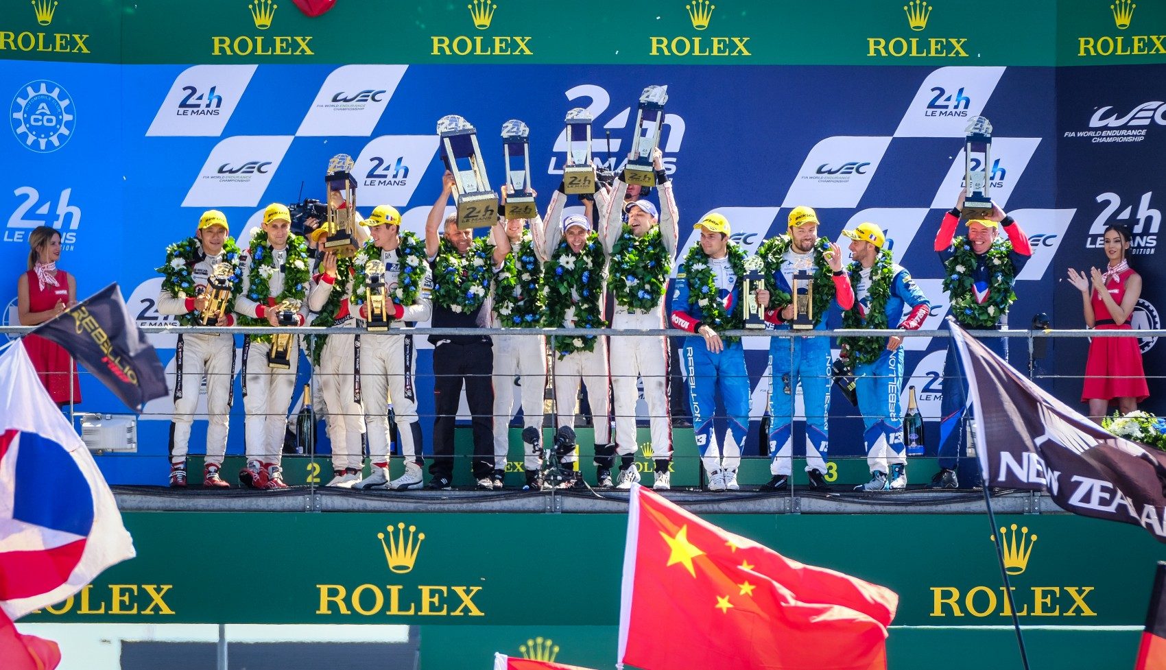 Das Podium der 24h Le Mans 2017 (Foto: FIA WEC)