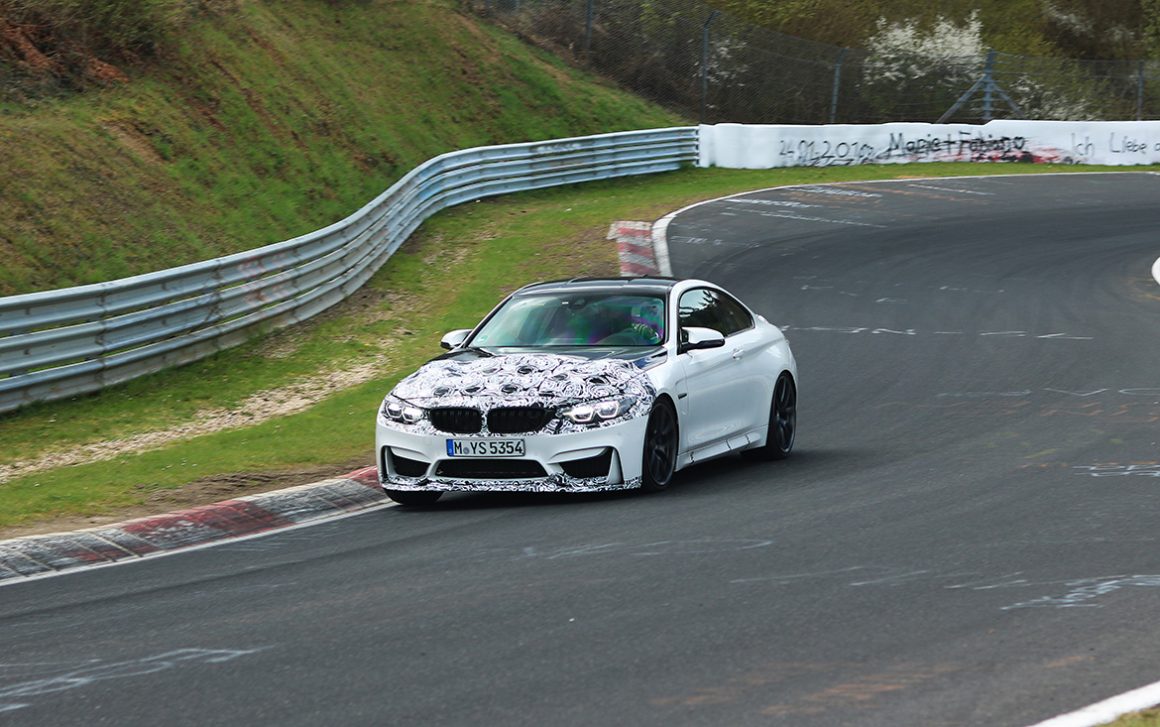 BMW M4 CS bei Tests auf der Nordschleife (Foto: nurburgringlivepics/psringfotos)