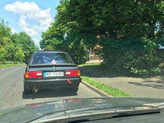 An Bebras Wahrzeichen stand eine weitere Fahraufgabe an (Foto: Robin Laudemann)