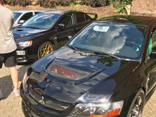 Evo 9 oder Evo 10? Gab es bei Bebras Motortag beide zu bestaunen (Foto: Robin Laudemann)