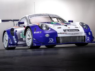 Porsche 911 RSR im Rothmans-Look für Le Mans 2018 (Foto: Porsche)