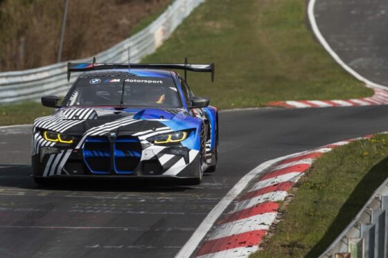 BMW M4 GT3 bei Testfahrten auf der Nordschleife - April 2021 (Foto: BMW)